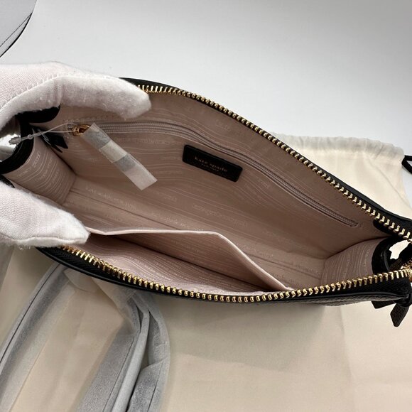 Kate Spade Knott Black Pebbled Leather Small Crossbody K6554 NWT - Picture 9 of 16